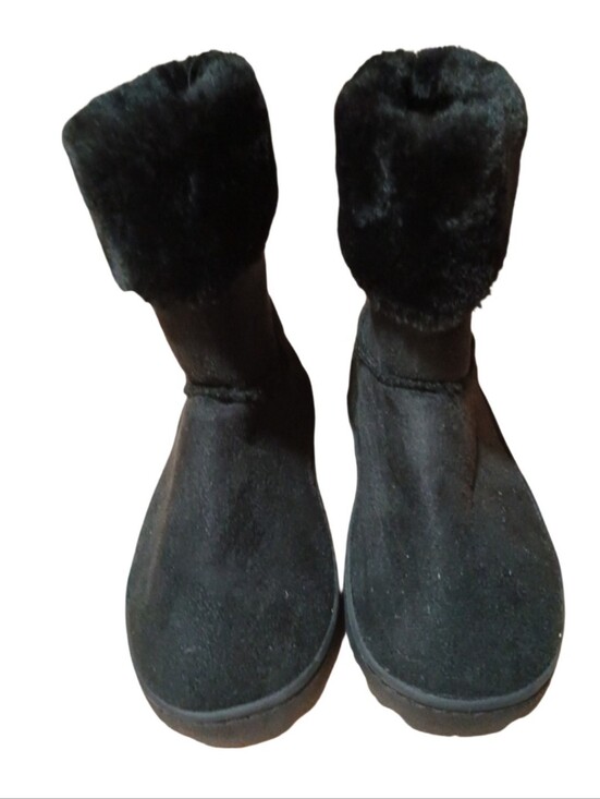 Charles Albert Shoes - Charles Albert Black Faux Fur Cuff Boots NWT